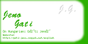 jeno gati business card